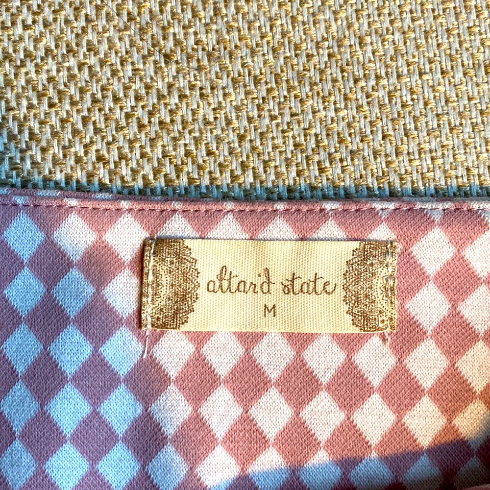 NWOT Altar’d State Pink and White Checkered Skirt - Picture 4 of 6